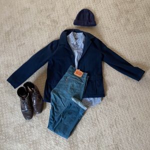 GAP True Navy Blue Peacoat (Flan Wool)